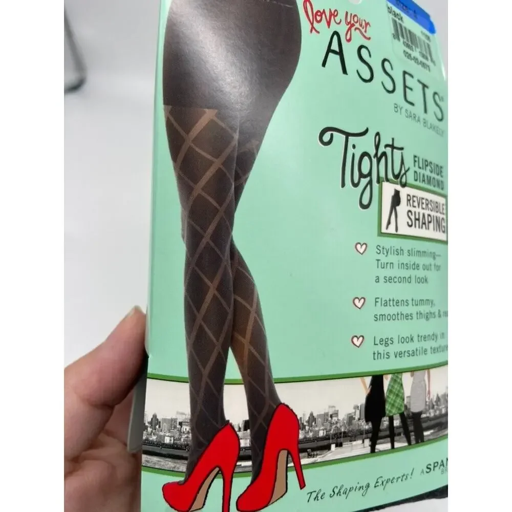 Love Your Assets Sara Reversible Shaping Tights Sz 4 180 - 220 Black Diamond‎